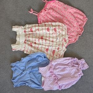 Lot of 4 - GAP rompers - EUC - 12-18 mos